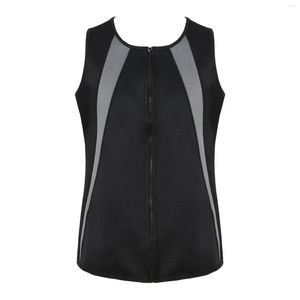 Hommes Débardeurs Hommes Fermeture Éclair Avant Décontracté Entraînement Fitness Gilet Sans Manches Shapewear Solide Couleur Gym Sport Corset Exercice Lingerie Crop