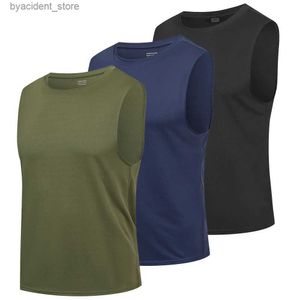 Débardeurs pour hommes 3 Pack débardeurs de course respirant entraînement musculaire sans manches T-Shirts été gymnase Fitness gilets L240319