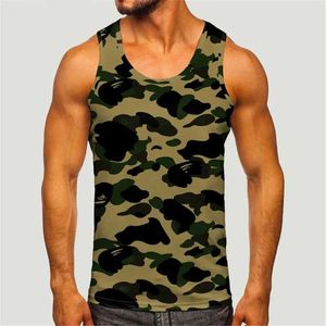 Herentanktops Heren Camouflage Casual sportkleding T-shirt Zomer mouwloze 3D Camouflage Gedrukt Militair Vest Fitness Militaire Oversized Mens Tactical Topl2404