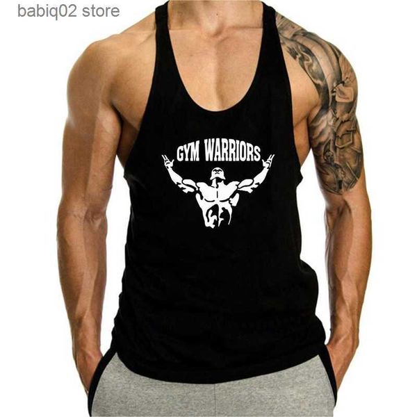 Camisetas sin mangas para hombre Camiseta sin mangas para hombre Gym Stringer Singlets Ropa de fitness Entrenamiento Camisa sin mangas de algodón Camiseta interior de verano Chaleco masculino T230417