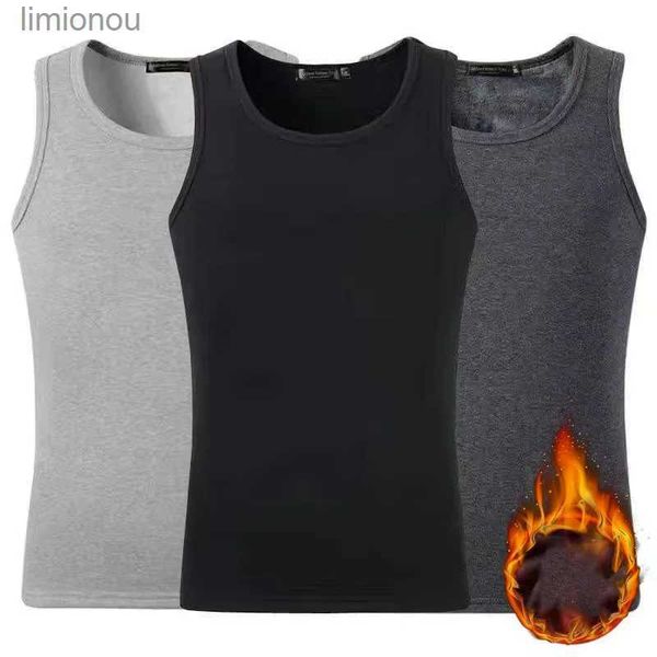 Débardeurs pour hommes Sous-vêtements thermiques pour hommes hauts débardeur en polaire gilet chaud couche de base thermique maillot de corps vêtements thermiques sous-vêtements respirants pyjamasL240124