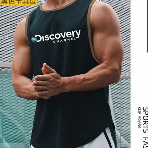 Tanktops voor heren Mesh Mode Kleding Mouwloze shirts Tanktop Discovery Channel Heren Bodybuilding Workout Gym Vest Fitness Heren Sport Singlet 230605