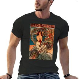 Tobs de débardeur pour hommes Monaco 'par Alphonse Mucha (Reproduction) T-shirt t-shirts personnalisés Coton à manches courtes à manches courtes