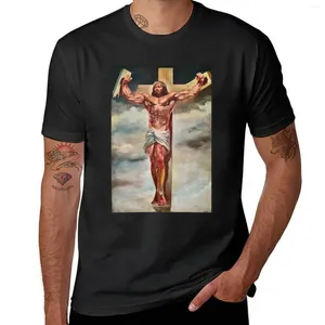 Camisetas para hombres Muscle Jesucristo Camiseta Camisas cortas Camas gráficas Camiseta de manga