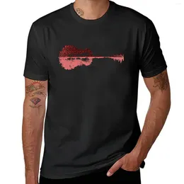 Débardeurs pour hommes Nature Guitare - Notes de musique T-shirt rouge T-shirt à manches courtes T-shirts graphiques Garçons Blanc Mens drôle
