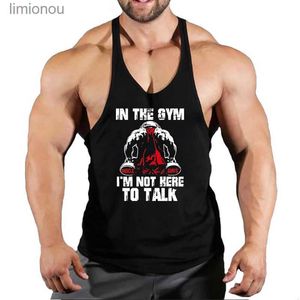 Tanktops voor heren Nieuwe gymtanktop Zomermerk Katoenen mouwloos shirt Casual mode Fitness Stringer hardloopvest Heren bodybuildingkledingL240124