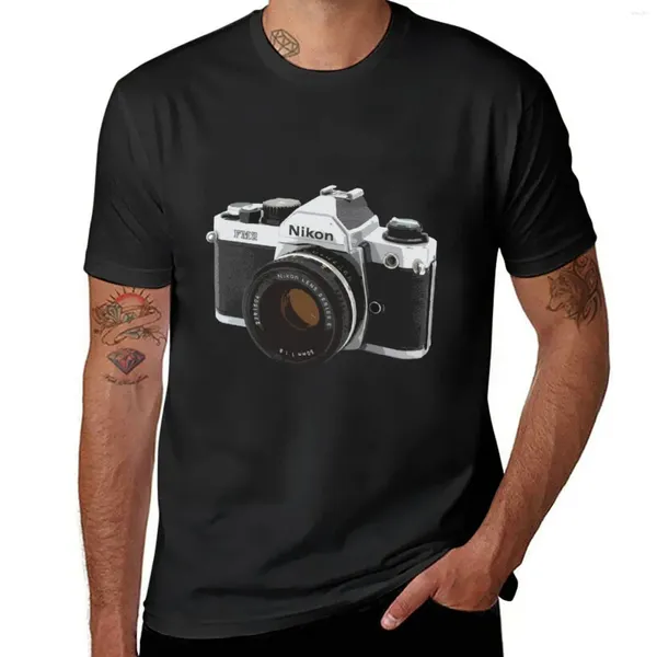 Camisetas sin mangas para hombre Nikon FM2 Retro 35mm cámara de película camiseta ropa de verano niños camisetas blancas Anime hombres