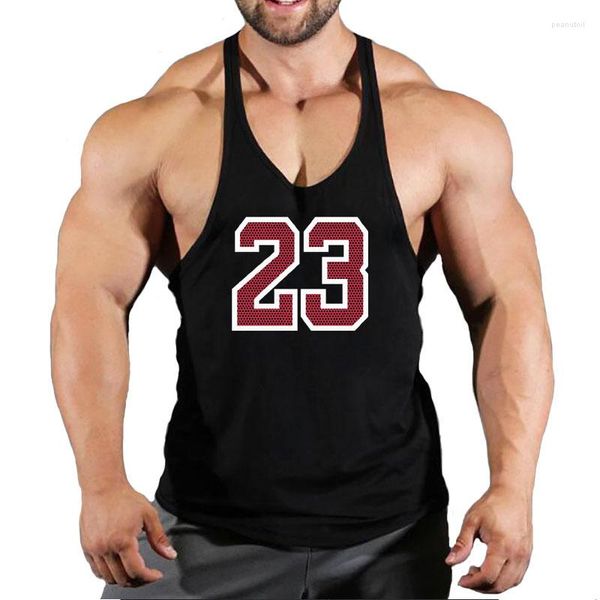 Débardeurs pour hommes NO.23 Wear Fashion Coton T-shirt sans manches Hommes Fitness Muscle Shirt Mens Singlet Bodybuilding Entraînement Gym Gilet