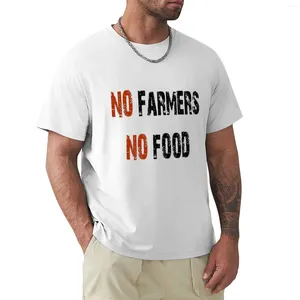 Herentanktops No Farmers Food T-shirt Esthetische kleding Hippie Men T-shirts