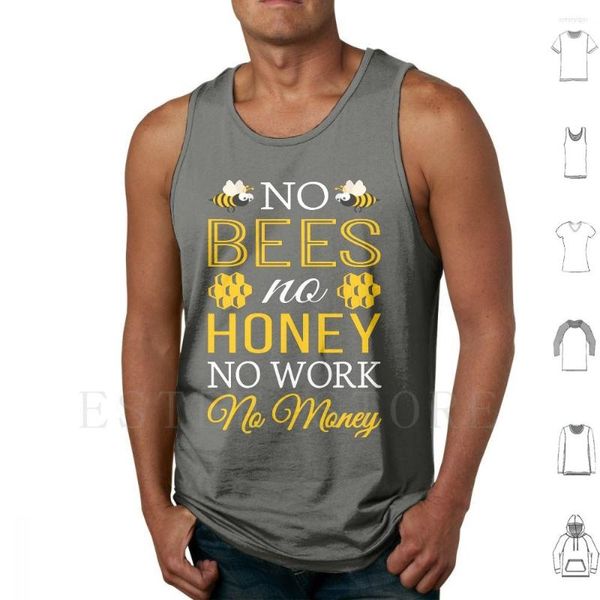 Débardeurs pour hommes No Honey Money I Apiculteur Abeille Cadeau Gilet Sans Manches Spécialiste Beutner Hobby Passe-temps