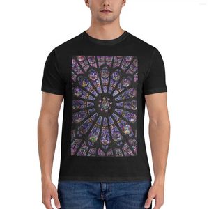 Tanktops voor heren Notre Dame Rose Window mouwloze top jongens dierenprint shirt Kawaii kleding effen zwarte T-shirts heren ontwerper