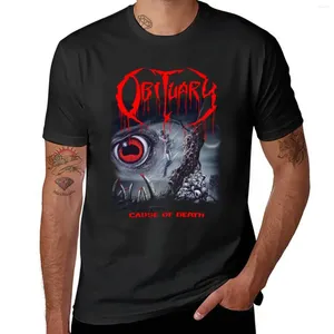 Herentanktops Obituary - Cause of Death Classic Old School Us Metal Perfect T -Shirt Otenizs Customs Mens Big and Tall T Shirts