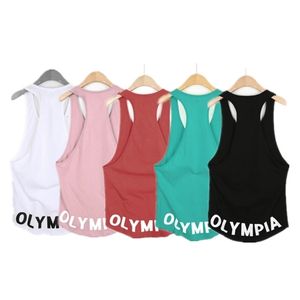 Olympia -tanktops Olympia Racerback Top mouwloos shirt voor mannen training fitness gym tee 230422