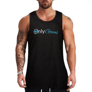 Débardeurs pour hommes seulement Gains Gym Workout Parodie Top Chemise sans manches Homme Chemises Hommes Vêtements de créateurs