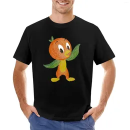 Tanktops voor heren Oranje Vogelschets T-shirt Grappige T-shirts voor een jongen Hippiekleding Herenkleding