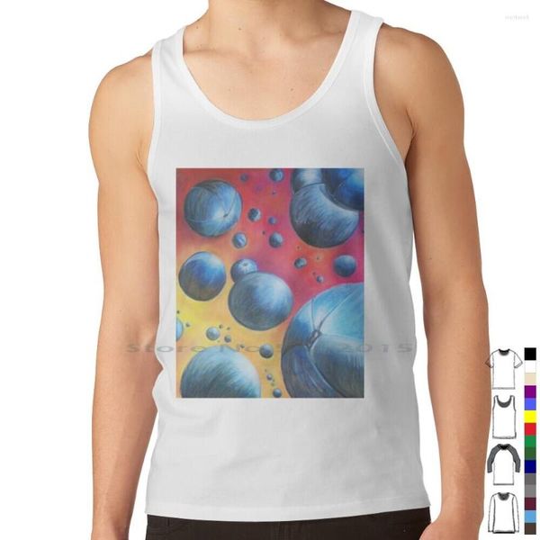 Débardeurs pour hommes Orbs Top Gilet en pur coton Répétition Pastel Pencils Bodybuilding sans manches Chemises Singlet