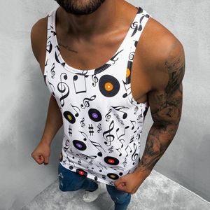 Herentanktops Oversized T Shirts Spring Spring Summer Top Shirt Casual Printing Mouwess T-Shirt Mens Cotton Long Sleeve