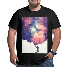 Débardeurs pour hommes peignant l'univers (Art de l'espace négatif coloré) T-Shirt grande taille Vintage T-shirt chemises personnalisées hommes