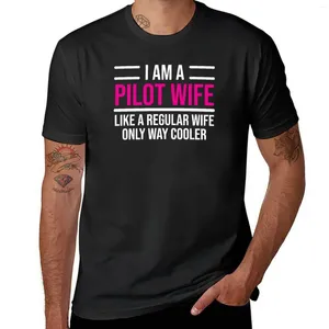 Herentanktops Pilot Wife Like A Regular Funny T-Shirt Tees Blouse Sweat Shirt Summer Top Men T