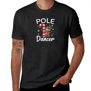 Débardeurs pour hommes Pole Dancer Elf Santa Décembre Noël T-shirt Hippie Vêtements Esthétique Graphique T-shirt Chemises noires unies Hommes