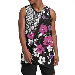 Heren Tanktops Polynesische tribal Pohnpei Totem tatoeage prints Netstof Actief Atletisch Tech Top - Workout Training Sportkleding Elegant