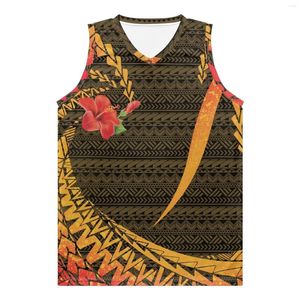 Débardeurs pour hommes Polynesian Tribal Pohnpei Totem Tattoo Prints Boys Basketball Jersey Cool Graphic Hip Hop Party Shirt Attract Girls Beach