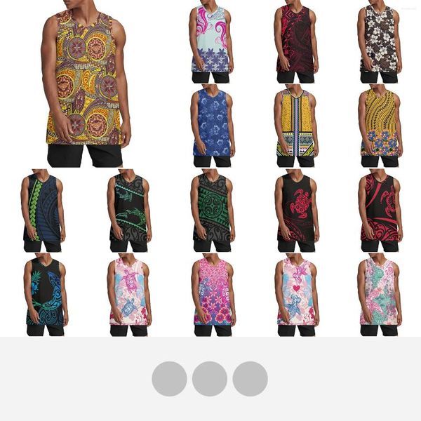 Débardeurs pour hommes Polynésien Tribal Tongan Totem Tattoo Tonga Prints Scrimmage Vest Pinnies Jeunes adolescents et tailles adultes Maillots en maille pour tous