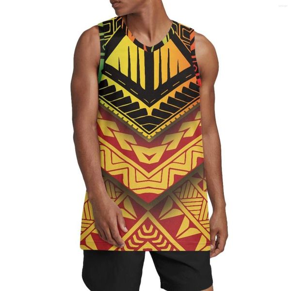 Camisetas sin mangas para hombre Tribal polinesio Tongan Totem Tattoo Tonga Prints BadBoy Smalls Baloncesto Jersey Hip Hop Ropa para fiesta S-XXXXL