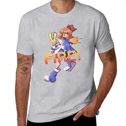 Camisetas sin mangas para hombre Puyo Arle ¡FUEGO!Camiseta para niño, camiseta de manga corta de peso pesado, camisetas de verano para hombre