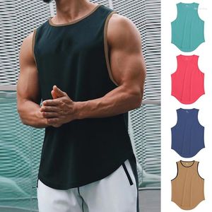 Débardeurs pour hommes séchage rapide gilet de gymnastique en cours d'exécution respirant Silod sport haut rigide sans manches T-shirt entraînement