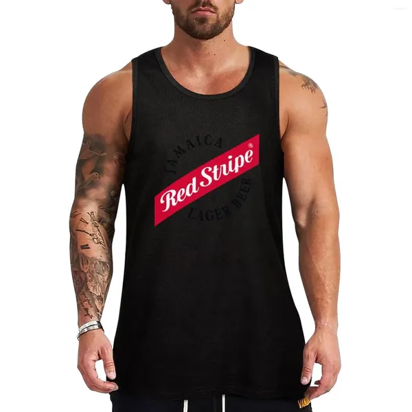 Camas de tanques para hombres Red Jamaica Stripe Beer Beer Lager Top T Cloth Gym