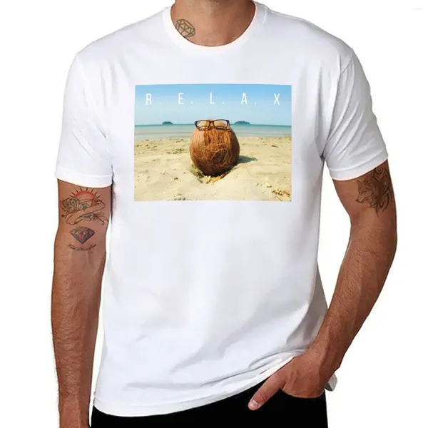 Les débardeurs pour hommes se détendent!T-shirt à thème de plage T-shirts Swear Shirt Slim Fit pour les hommes