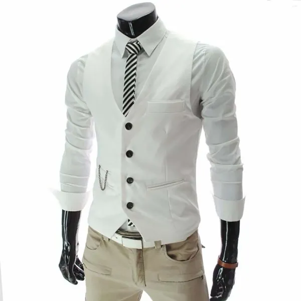 Camisetas sin mangas para hombre, chaleco Retro con botones y bolsillo de Color sólido con cuello en V, chaquetas ligeras para la lluvia, chaquetas de trabajo para hombre