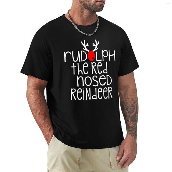 Débardeurs pour hommes Rudolph le renne au nez rouge mignon chemise de noël T-Shirt chemises graphiques t-shirts grande taille personnalisé T hommes