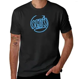 Débardeurs pour hommes Seb's - La Land T-Shirt d'été Sweat-Shirt court uni noir T-Shirts hommes