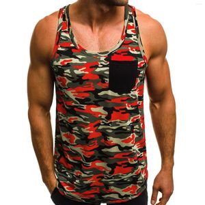 Heren tanktops shirt mouwt top heren lente zomer shirts casual strand camouflage o nek wit lang groot t