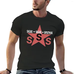 Camisetas para hombres Sigue Sputnik Camiseta Tisas de peso pesado Camisetas de verano personalizadas para hombre liso