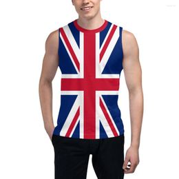 Débardeurs pour hommes T-shirt sans manches Royaume-Uni GB Drapeau britannique 3D Boys Tshirt Gyms Fitness Joggers Basketball Training Vest