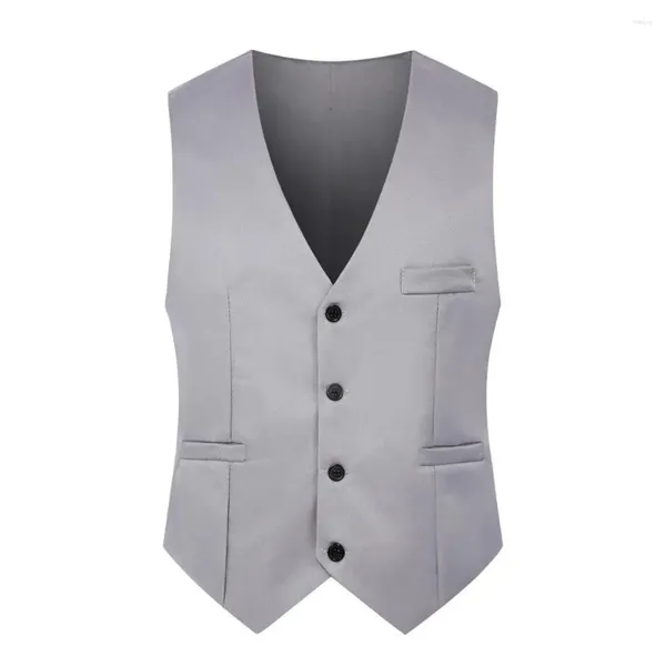 Tops de réservoirs pour hommes gilets de costume à ajustement pour hommes Black Navy Blue Businet Office occasionnel Mâle de gile