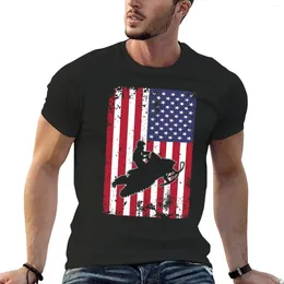 Tops pour hommes et moto Rider USA US FLAP SLED T-shirt vintage Vêtements mignons plus tailles