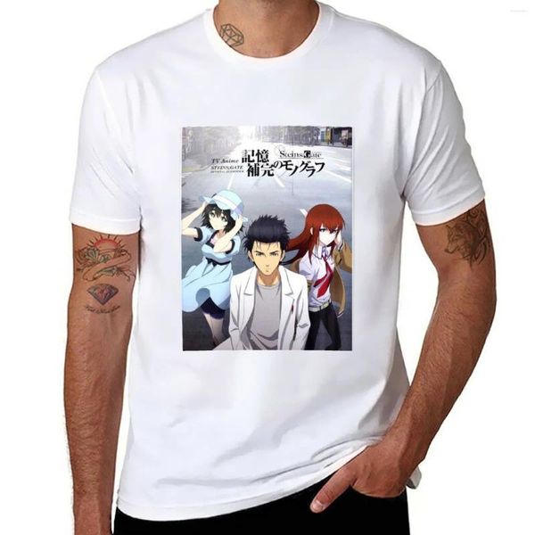 Camiseta de camiseta de los tanques de los hombres Steins Steins Camiseta Vintage Anime Short Mens Camisetas gráficas Pack