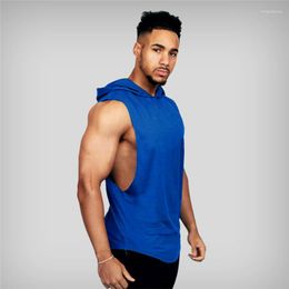Tabbure de réservoir pour hommes Summer Bodybuilding Top Top Gym pour hommes T-shirt Cotton Sans manches manches de la mode