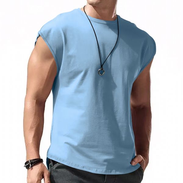 Camisetas sin mangas para hombres Chaleco de culturismo de verano Top Moda Tight Dry Quality Loose Fit Hombres Casual Tendencia diaria Entrenamiento Sin mangas Tanque de ejercicio 230607