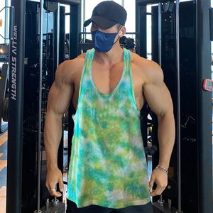 Heren Tanktops Zomer Camo Y Back Gym Stringer Tank Top Mannen Mesh Workout Kleding Bodybuilding Mouwloos Shirt Fitness Vest Muscle Singlets 230620