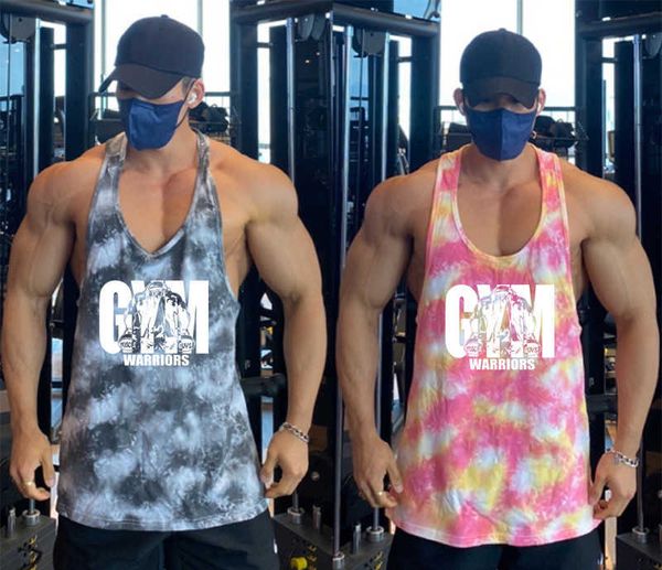 Débardeurs pour hommes Été Camouflage Mens Scle V Y Ba Gym Cloing Bodybuilding Fitness Débardeur Chemise Sans Manches Entraînement Stringer Singlets Z0320