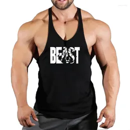 Camisetas para hombres Tanks Summer Cotton Singlete Men Top Camfiting Ejercicio de entrenamiento de gimnasia para entrenamiento de gimnasio para camisas de músculos sin mangas corriendo chaleco