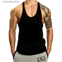 Débardeurs pour hommes Été coton chemises sans manches hommes débardeur chemise de musculation gilet Gym t-shirt Sport hauts Singlet hommes vêtements Streetwear 3XL T240227