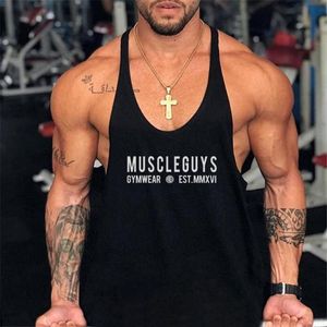 Débardeurs pour hommes gilet de gymnastique d'été hommes musculation Stringer mode vêtements pour hommes lâche Y dos Fitness chemises sans manches pour hommes