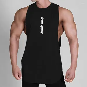 Herren Tank Tops Sommer Männer Sport Solid Print Atmungsaktiv Ärmellos Lauftraining Lose Elastisch Mode Lässig Gym Fitness Weste