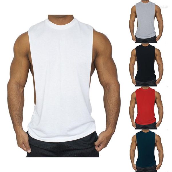 Débardeurs pour hommes Été Hommes T-shirts musculaires pour hommes Gilet sans manches Gym Workout Stringer Haltérophilie Singlet Bodybuilding Fitness